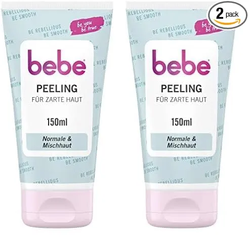 Bild von bebe Peeling für zarte Haut mit Aprikosenextrakt, 150 g, Packung mit 2