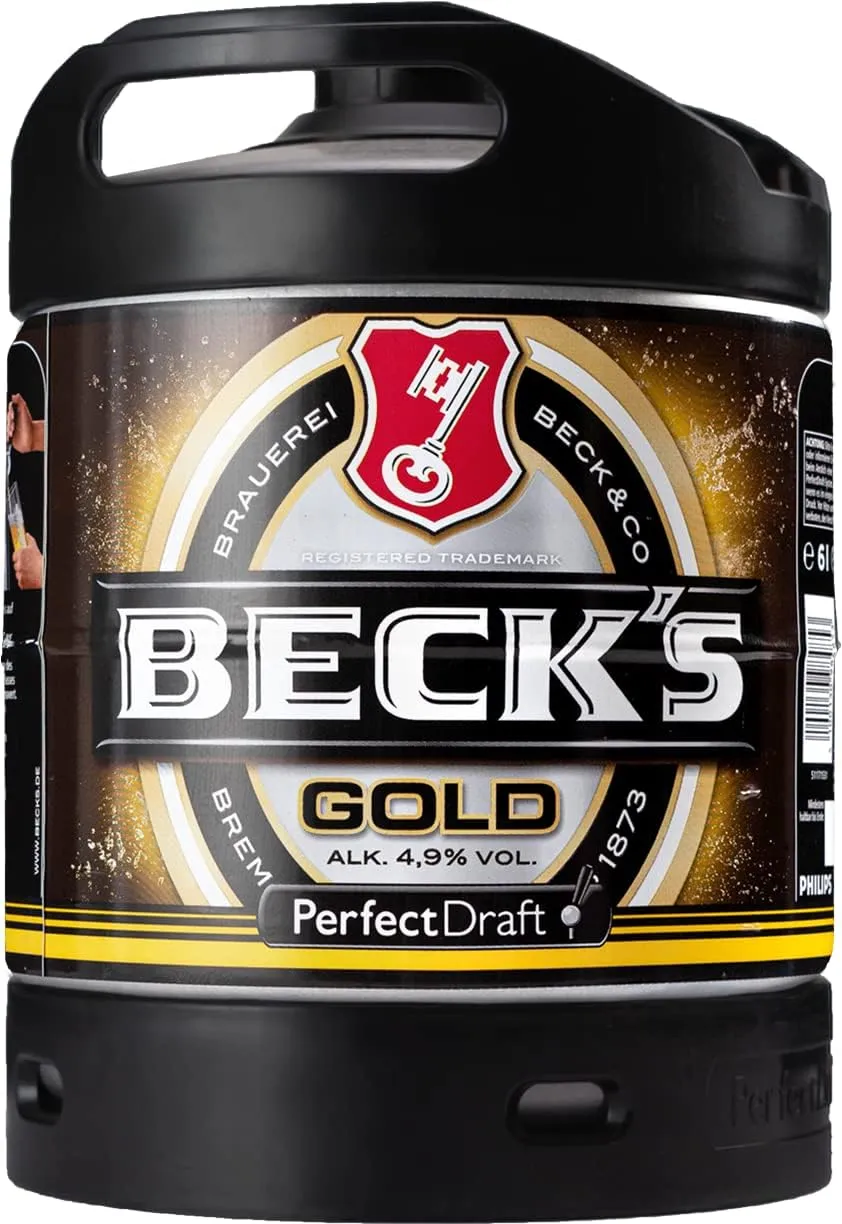 Bild von BECK'S Gold Helles Lagerbier im 6 Liter Mehrwegfass für Perfect Draft