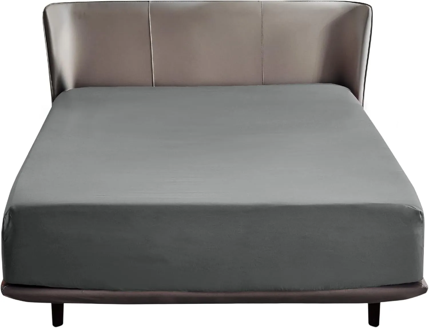 Bild von Bedsure Spannbettlaken 140x200 cm für Boxspringbetten in Grau, geeignet für Matratzenhöhen bis 30 cm