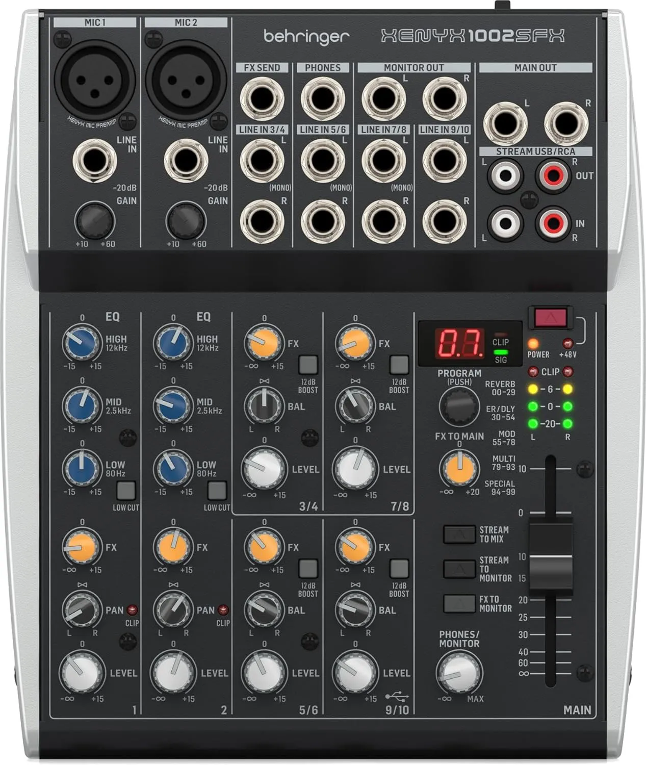Bild von Behringer XENYX 1002SFX Analogmixer in Einheitsgröße
