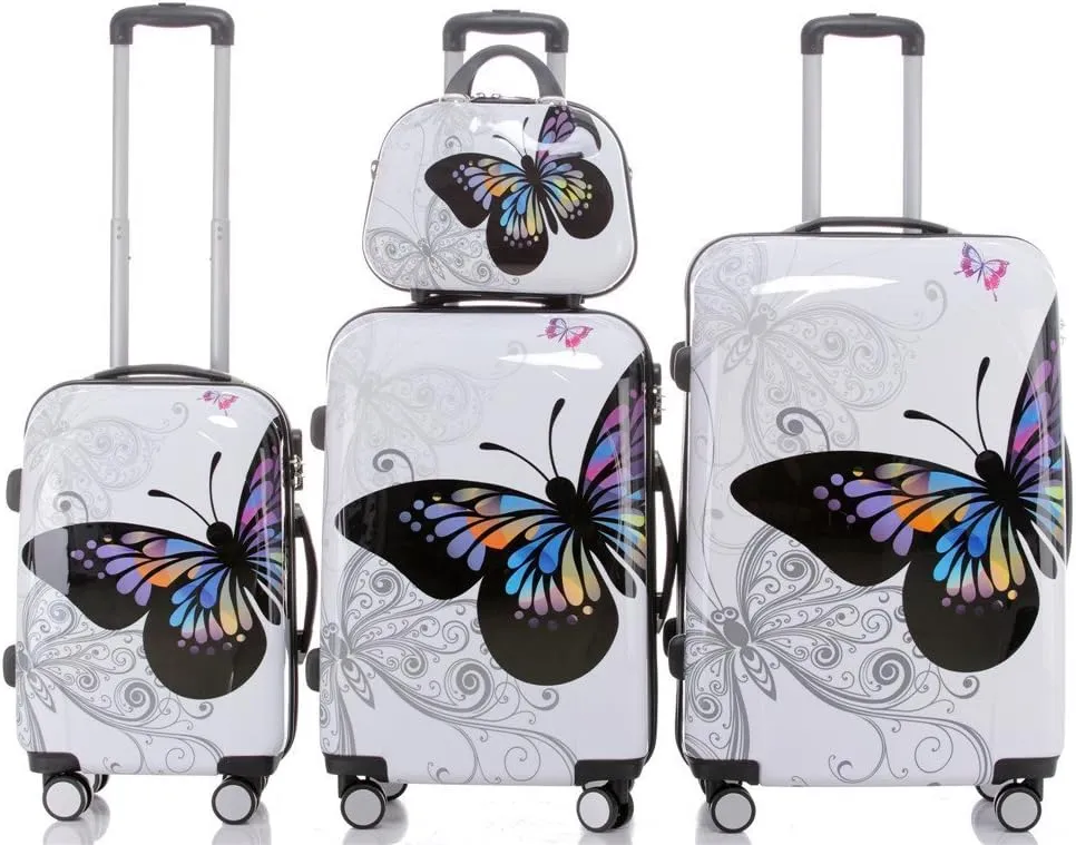 Bild von BEIBYE Butterfly 2060 Hartschalen Kofferset mit 4 Teilen