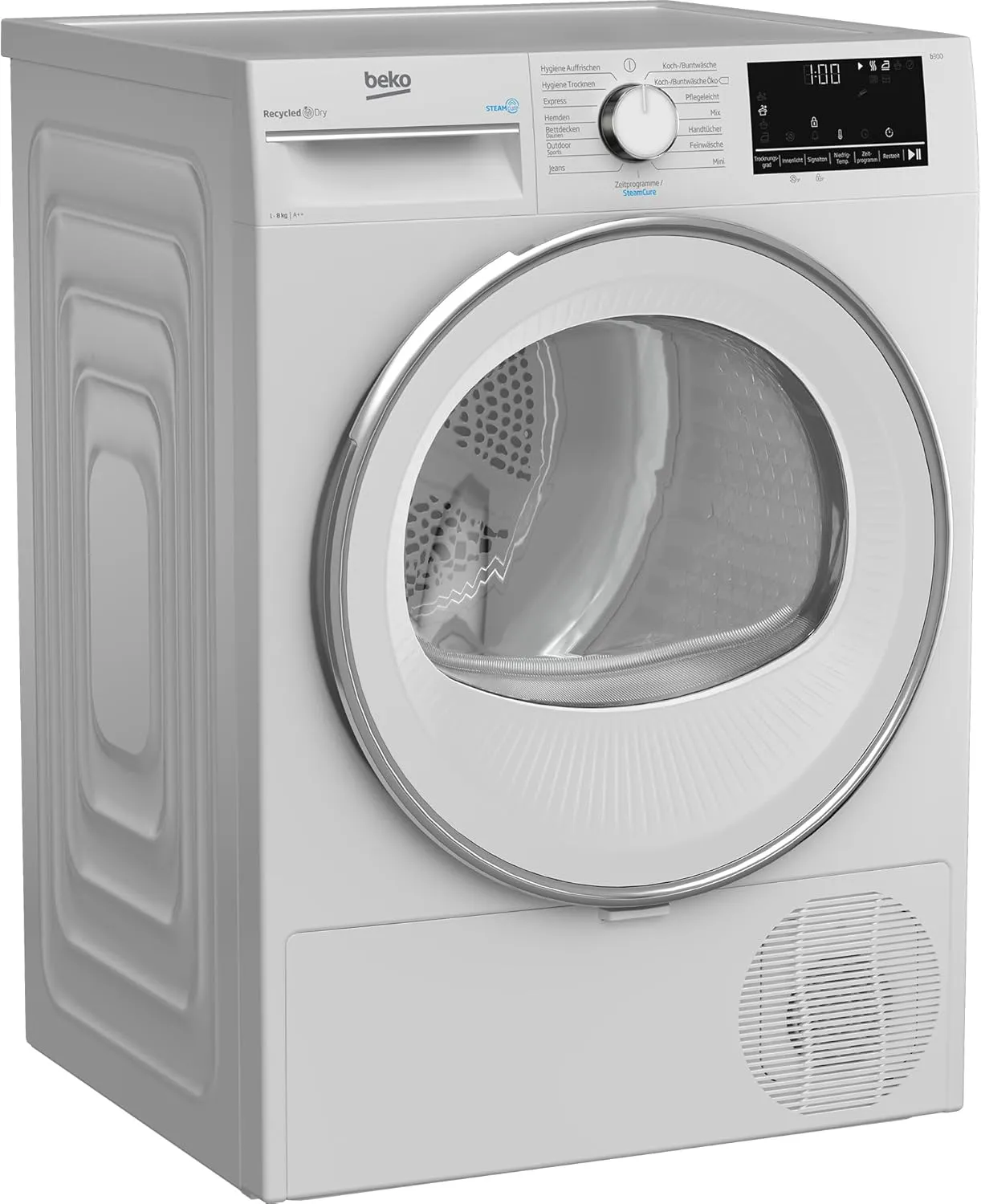 Bild von Beko B3T42239 Wäschetrockner mit 8 kg Kapazität und 15 Programmen, allergikergeeignet, mit Dampffunktion und Aquawave Schontrommel in Weiß
