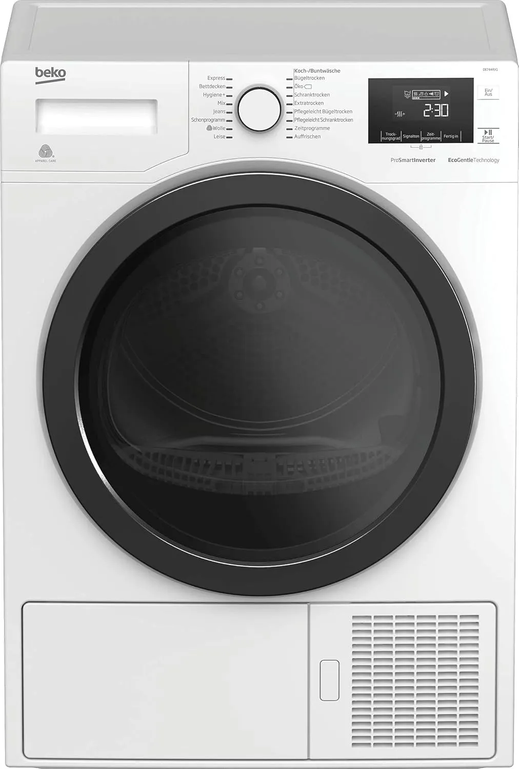 Bild von Beko DE744RX1 Wärmepumpentrockner mit 7 kg Fassungsvermögen, 16 Programmen und ProSmart Inverter Motor in Weiß
