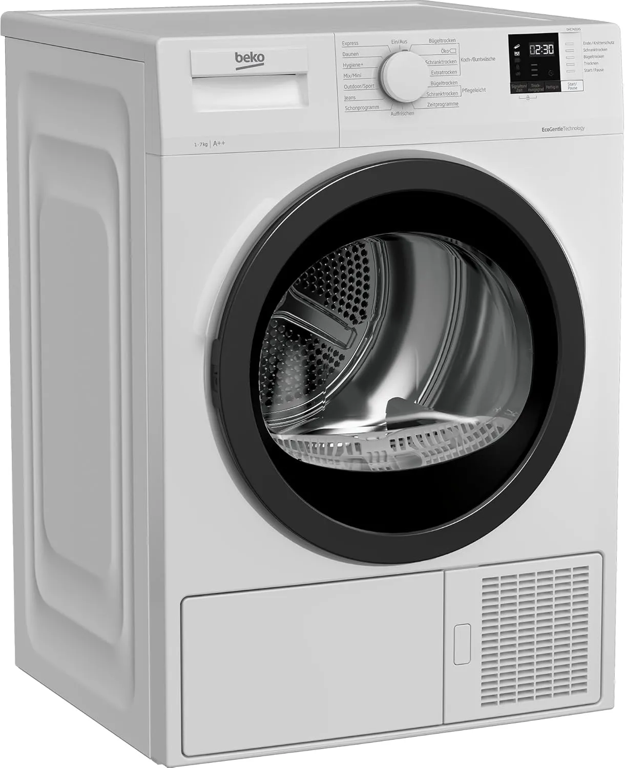 Bild von Beko DHC742GXS Wärmepumpentrockner mit 7 kg Kapazität und 15 Programmen, allergikergeeignet und schontrommelfähig