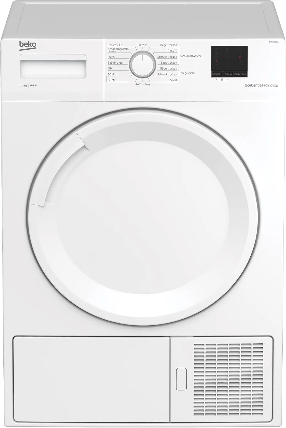 Bild von Beko DPS7206PA Wärmepumpentrockner mit FlexySense und 7 kg Fassungsvermögen
