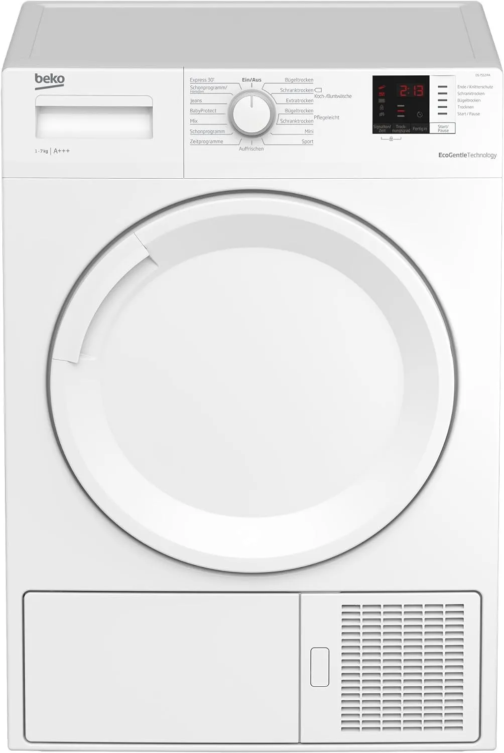 Bild von Beko DS7512PA Wärmepumpentrockner mit 7 kg Fassungsvermögen und 15 Programmen in Weiß