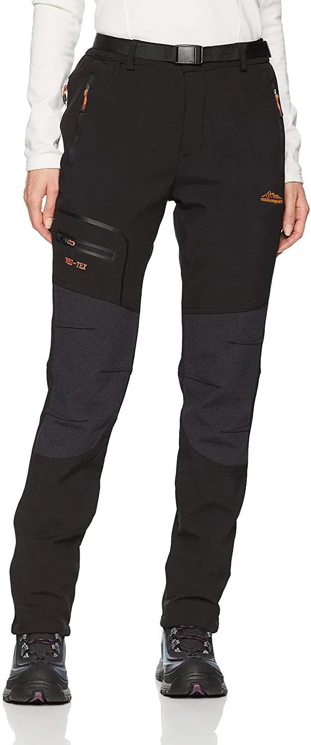 Bild von BenBoy Damen Softshell Wanderhose wasserdicht und winddicht, gefüttert für Winter und Outdoor Aktivitäten