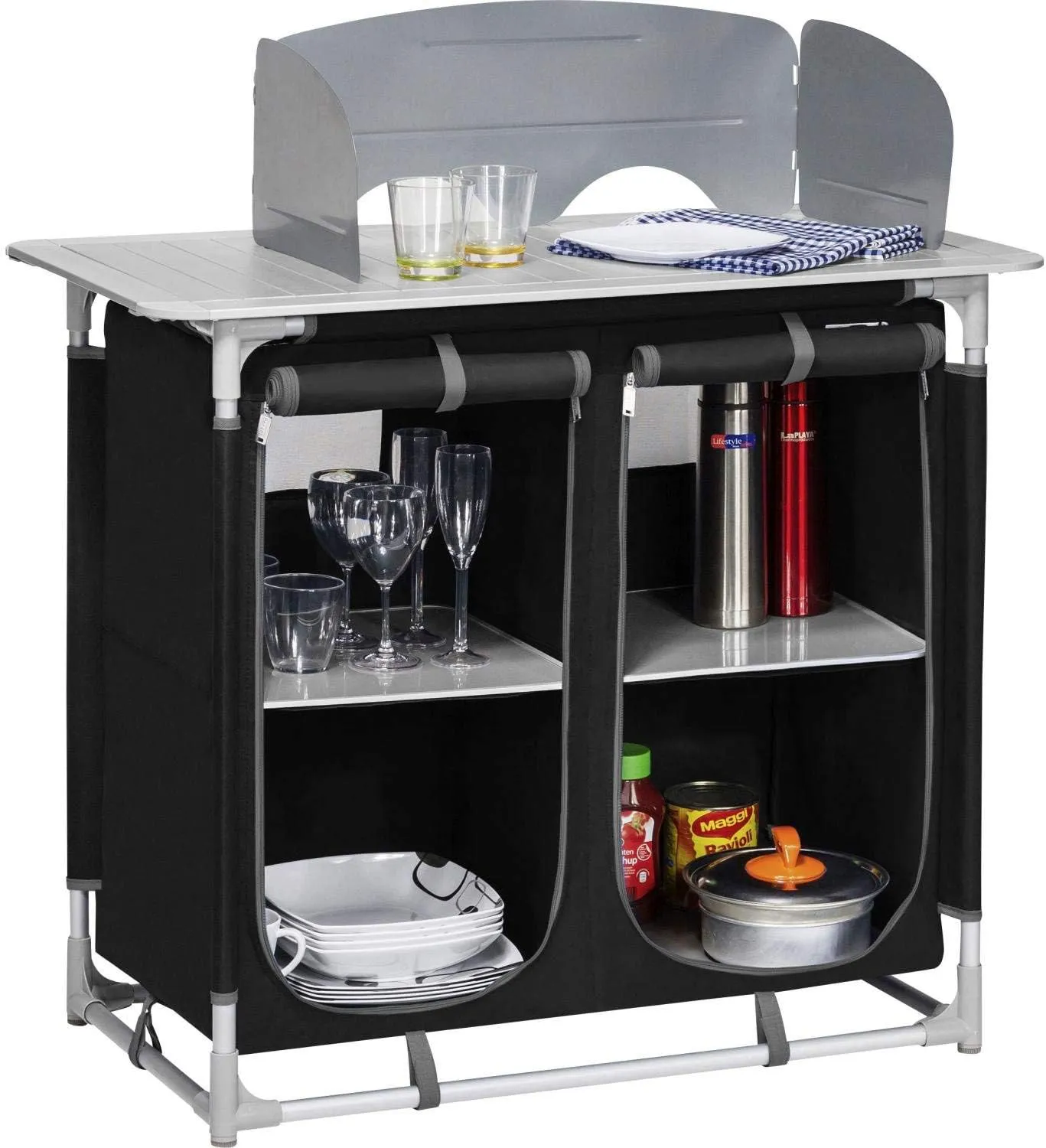 Bild von BERGER Campingküche faltbar mit Aluminiumgestell