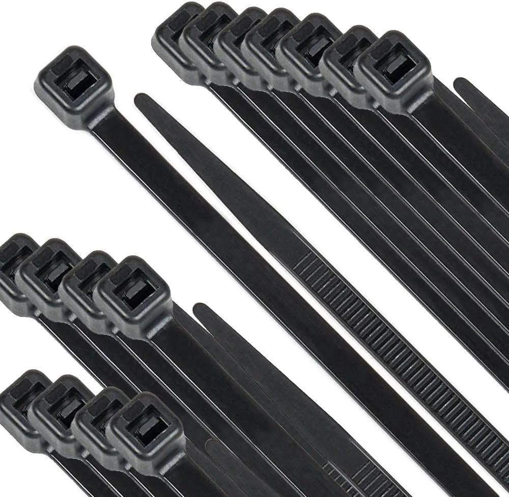 Bild von Beshine Kabelbinder in Schwarz, 300 mm x 4,8 mm, 250 Stück, aus UV-beständigem Nylon in Premiumqualität