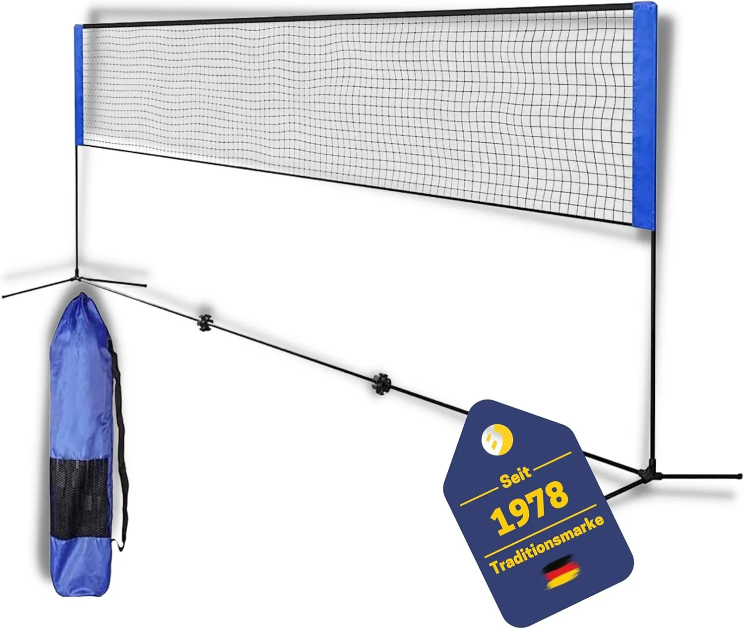 Bild von Best Sporting 4 in 1 Volleyballnetz für Outdoor mit 310 cm Breite, höhenverstellbar von 90 cm bis 220 cm, geeignet für Badminton, Tennis und Fußball