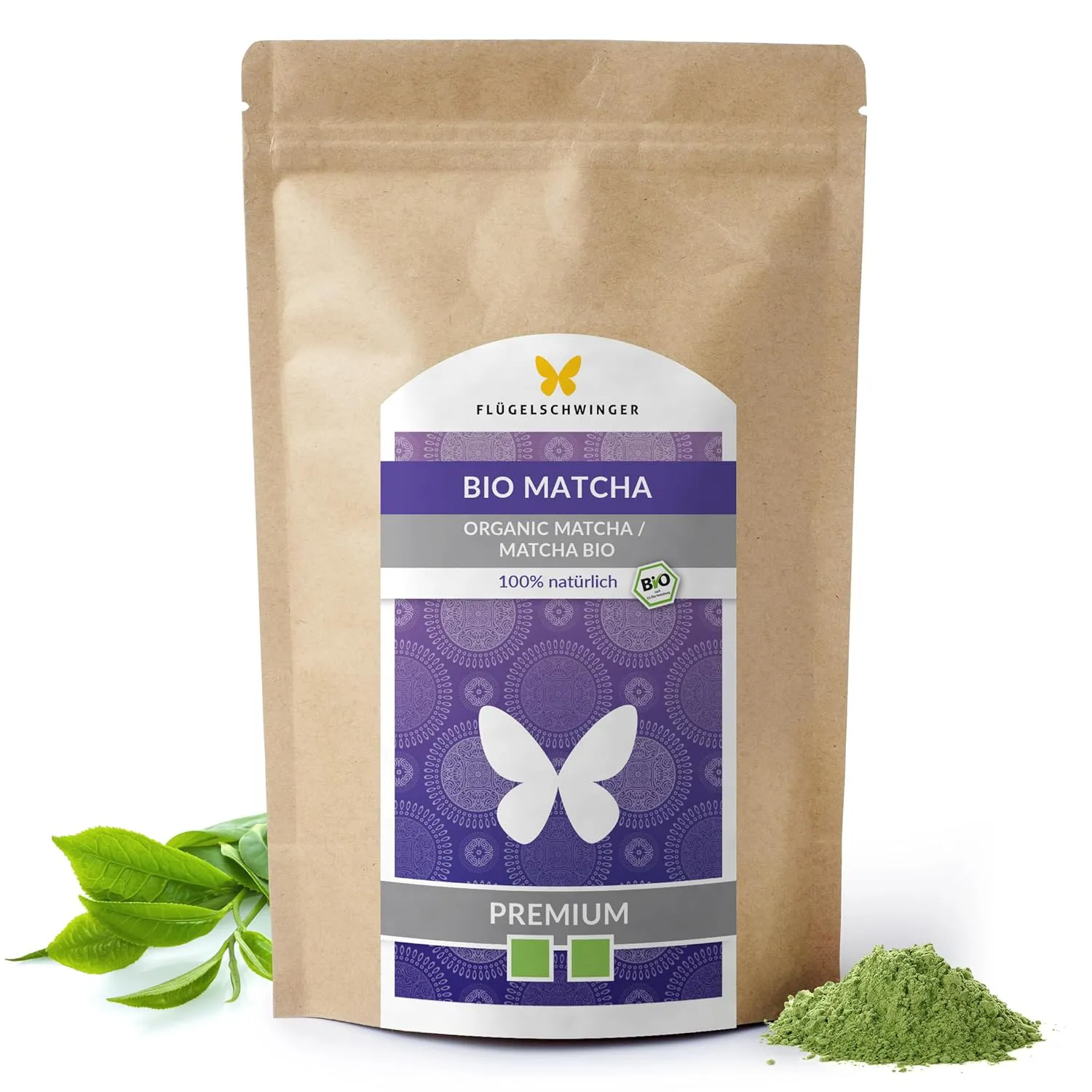Bild von BIO Matcha Premium 200g reines Matcha-Pulver aus traditioneller Steinmühlenvermahlung