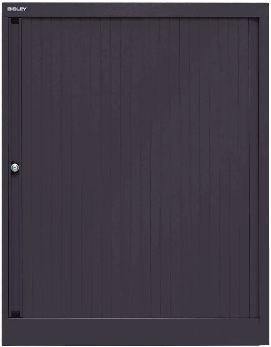 Bild von BISLEY EuroTambour Rollladenschrank mit 2 Fachböden, 2,5 OH, in Schwarz, Maße 43 x 80 x 103 cm