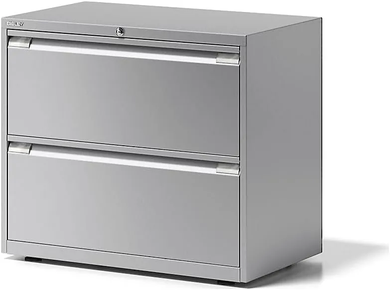 Bild von BISLEY Hängeregistraturschrank Essentials aus Metall mit 2 Hängeregistraturen in Silber, Maße 47 x 80 x 70 cm
