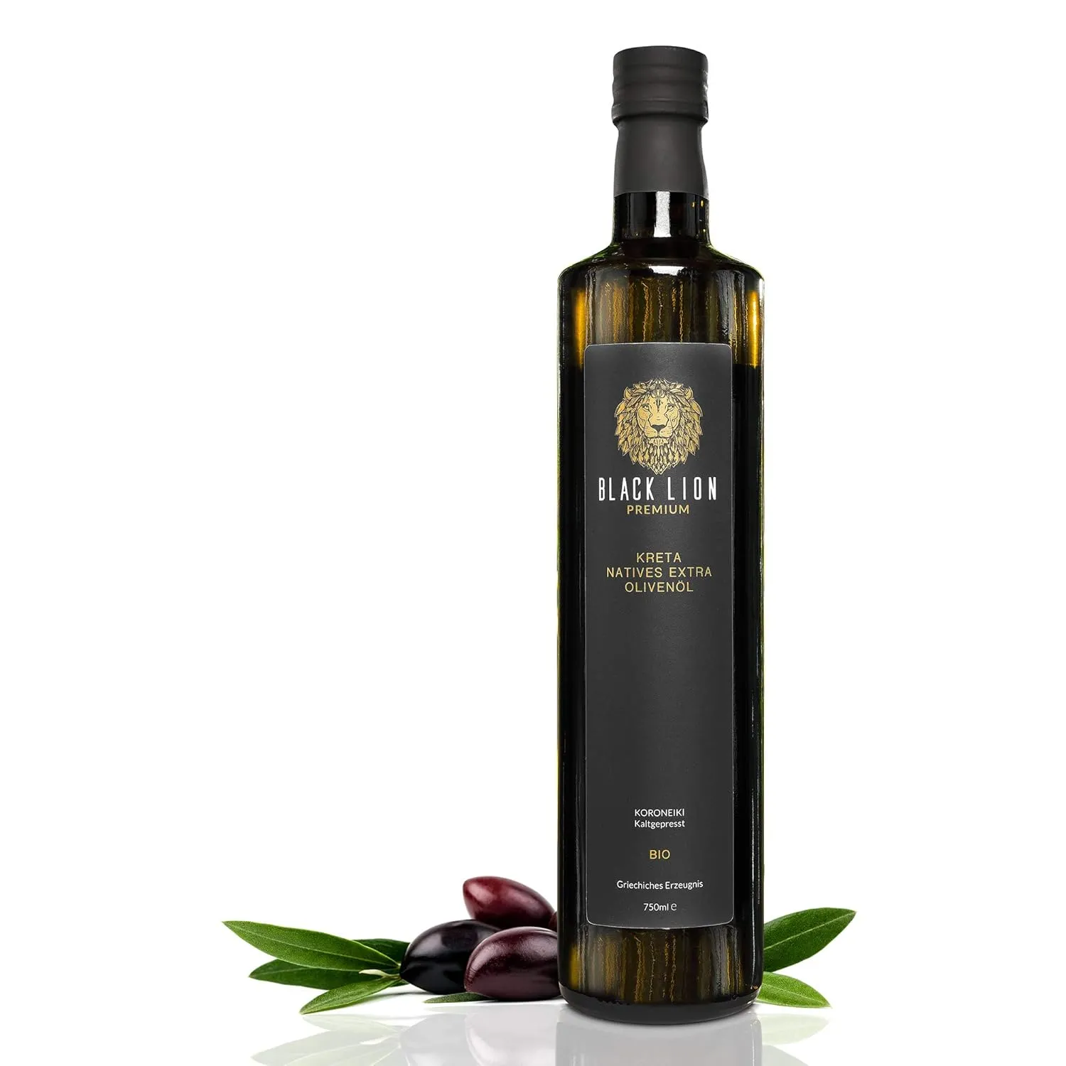 Bild von Black Lion Kreta Bio Olivenöl 750 ml aus 100% Koroneiki-Oliven, nativ extra und kaltgepresst