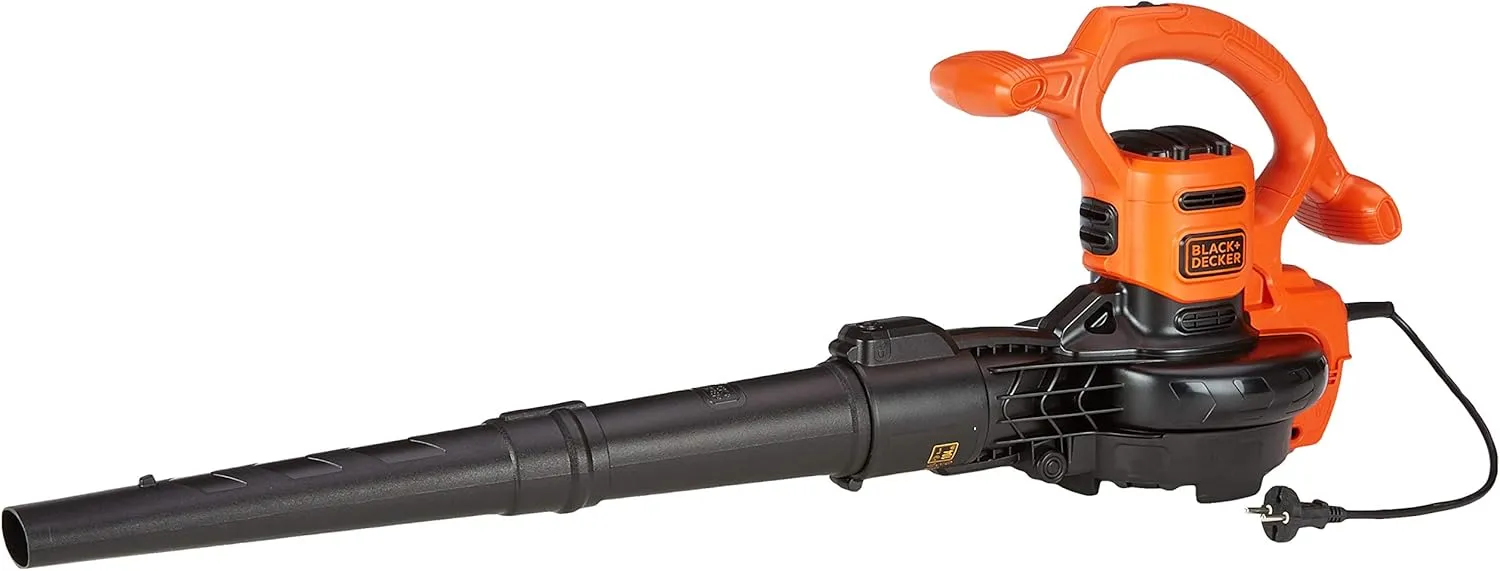 Bild von Black+Decker BEBLV260 3-in-1 Elektro-Laubsauger und Laubbläser mit 2600 Watt, Häcksler, 40 Liter Fangsack und hoher Blasgeschwindigkeit von 315 km/h