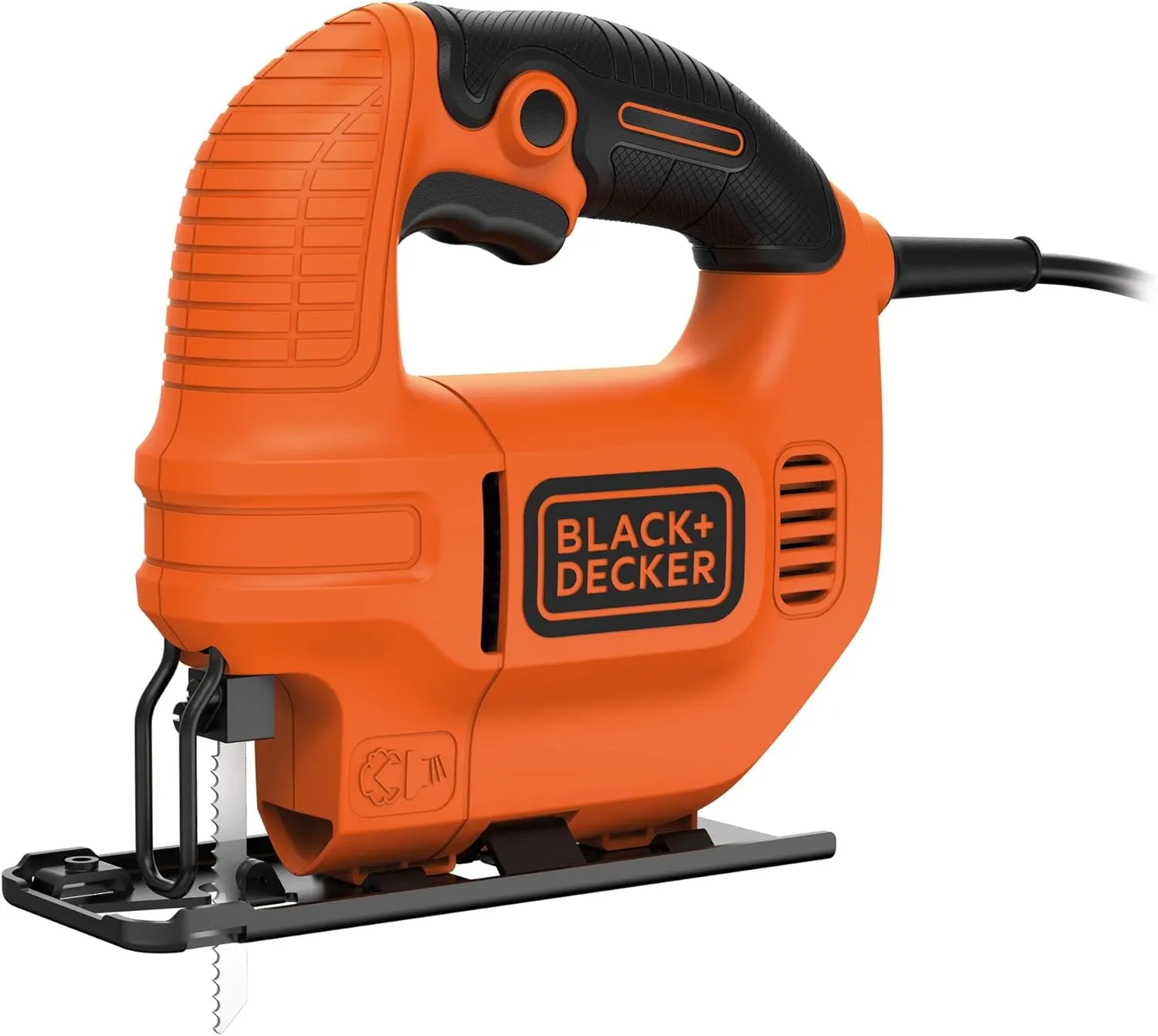 Bild von Black+Decker KS501 Elektro Stichsäge mit 400W für Holz, Metall und Kunststoff, verstellbare Fußplatte und Gehrungsschnitt bis 45 Grad