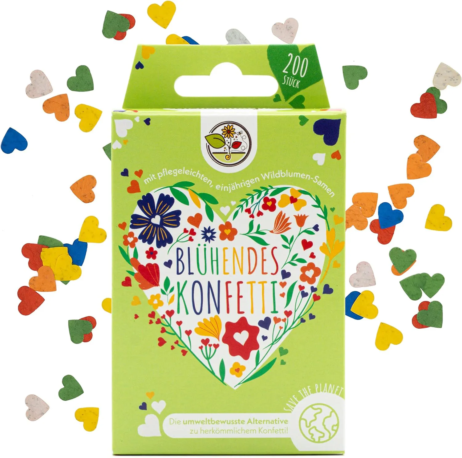 Bild von Blühendes Saatgut Konfetti für bunte Wildblumen aus biologisch abbaubarem Samenpapier mit ca. 200 Stück