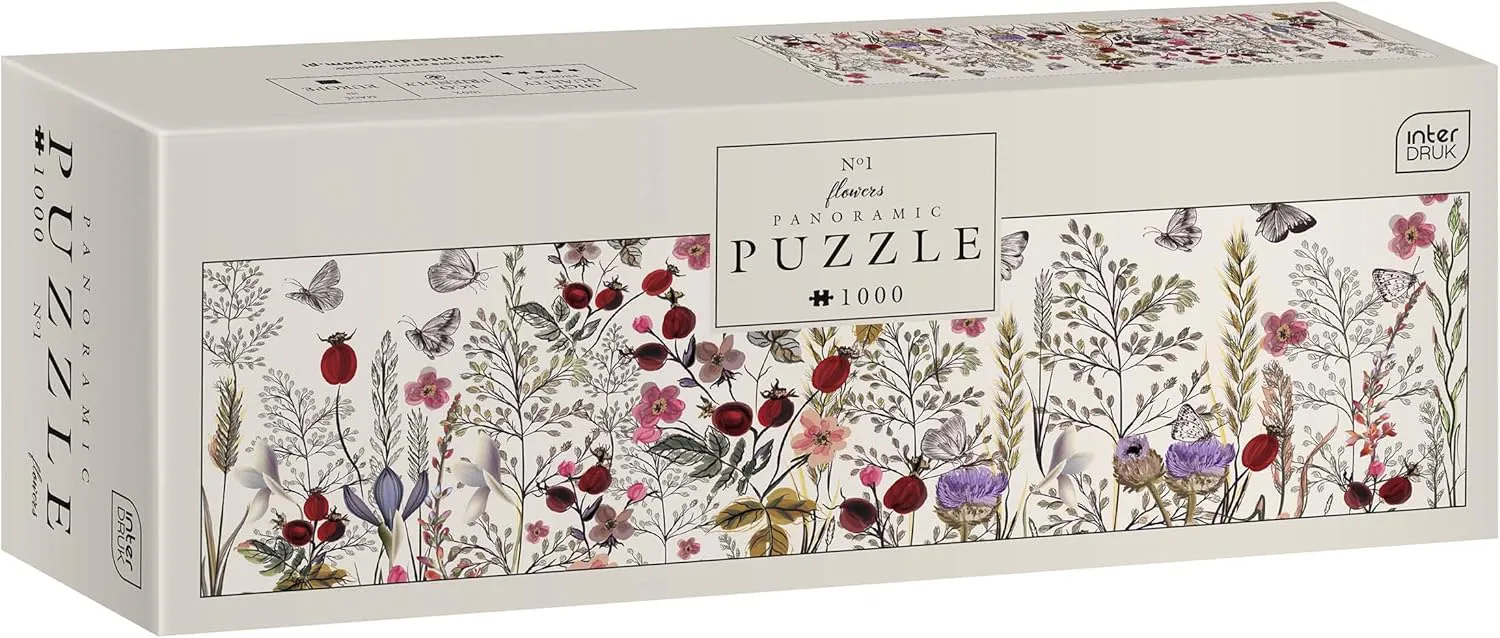 Bild von Blumen Panorama-Puzzle für Erwachsene mit 1000 Teilen