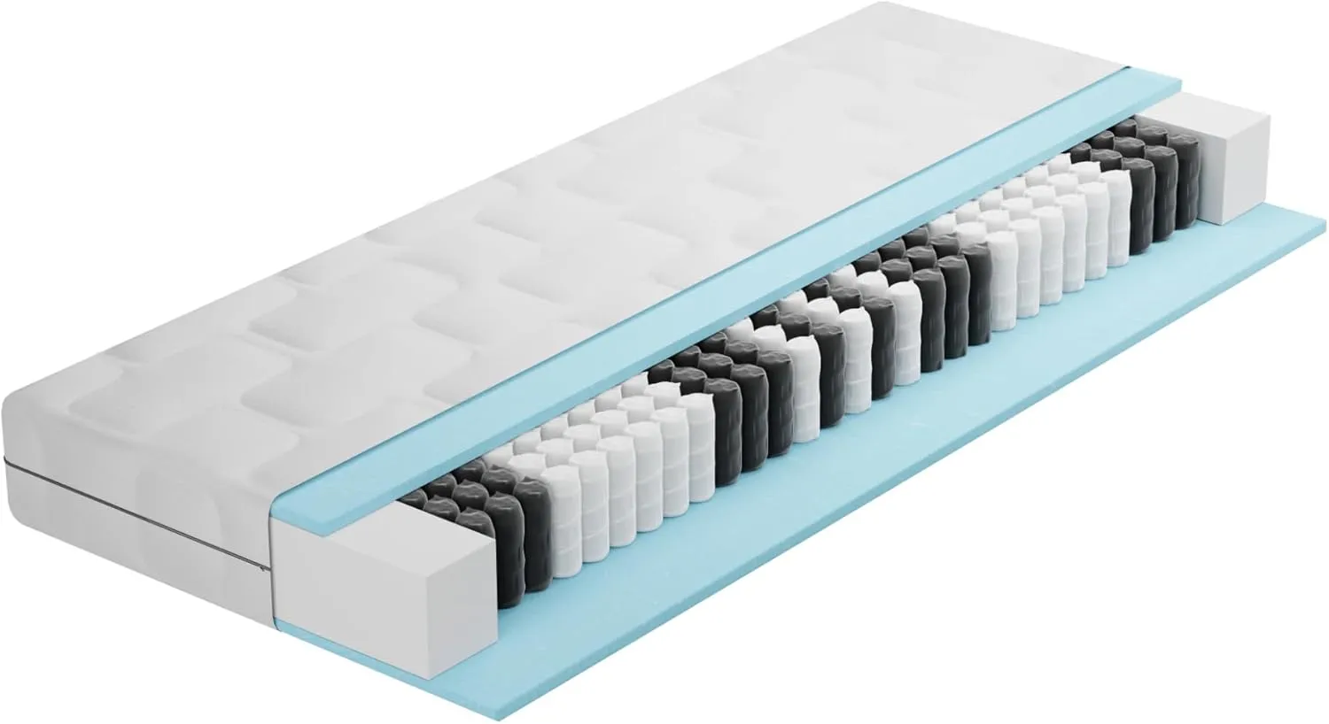 Bild von BMM Ortho Medic Taschenfederkernmatratze 90x200 cm mit Härtegrad H3 und 7 ergonomischen Zonen, Höhe 21 cm, Öko-Tex zertifiziert, produziert in Deutschland