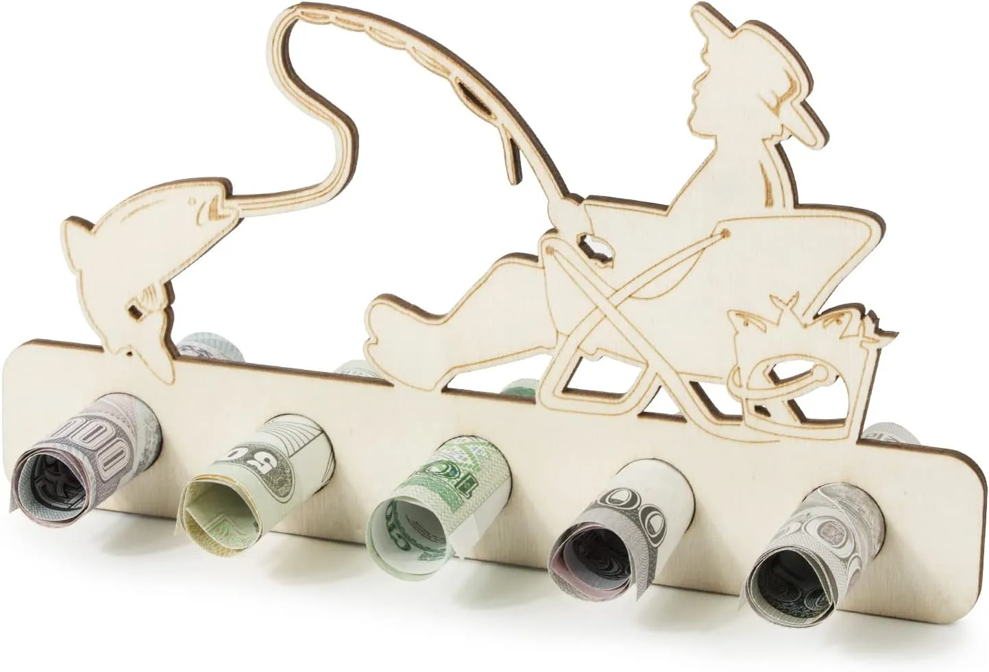 Bild von BOFUNX Geschenkidee für Angler aus Holz