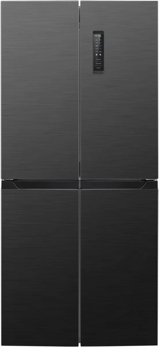 Bild von Bomann KG 7358 French Door Kühlschrank in Schwarz-Inox mit 362 Litern und Total No Frost Technologie