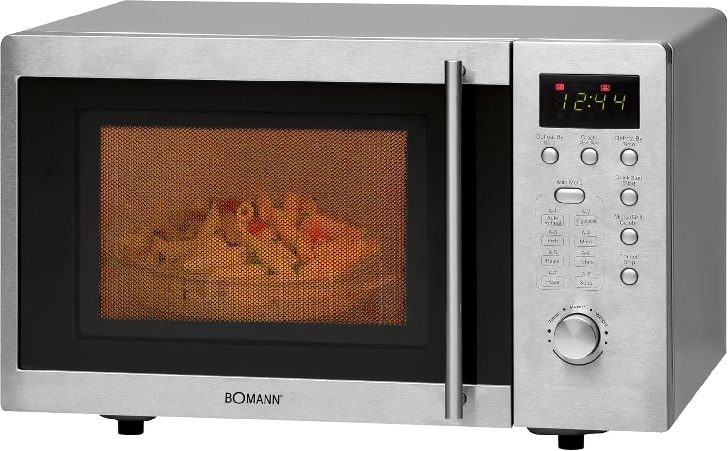 Bild von Bomann® Mikrowelle mit Grill | 1000 Watt | platzsparende Mikrowelle Unterbau | 20L Garraum | Mikrowelle klein mit 8 Programmen | Mikrowelle mit Drehteller | MWG 2211 U CB