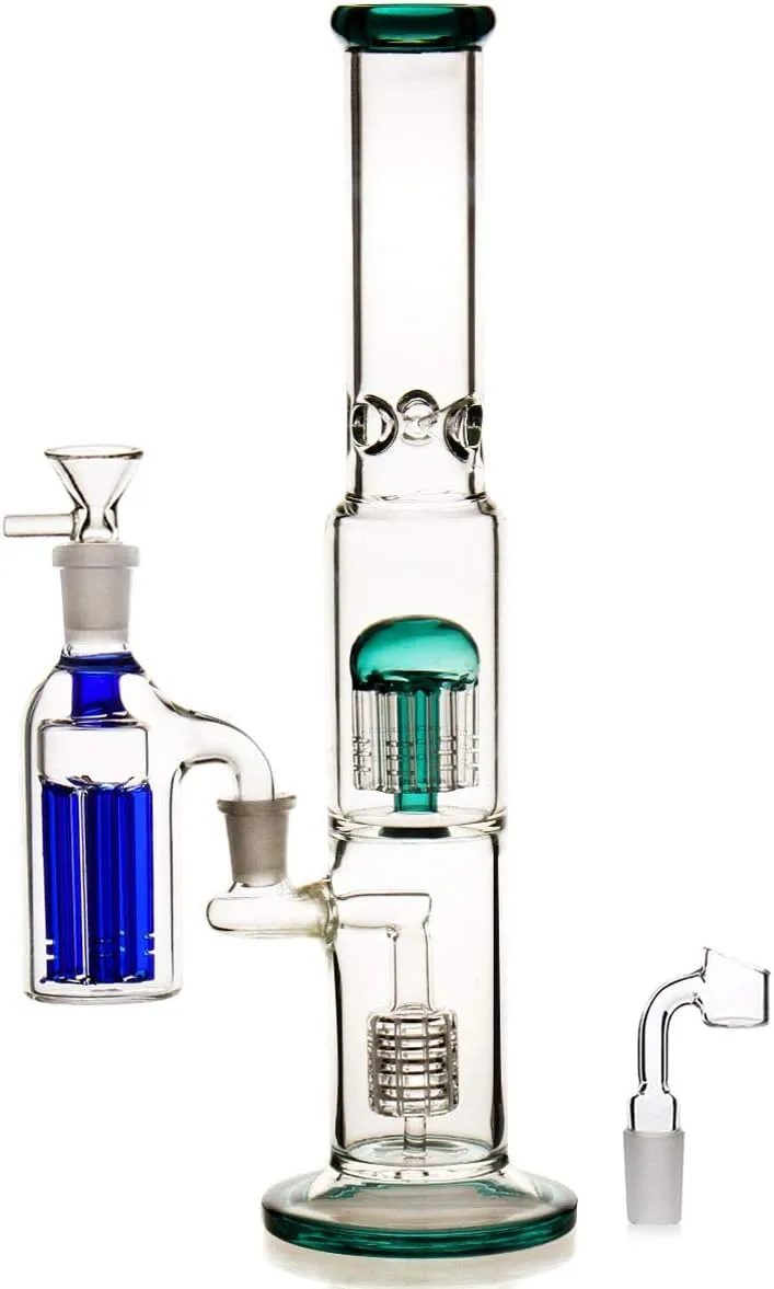 Bild von Bongbongbong Glasbong mit Percolator und Honeycomb für Eiskühlung, inklusive Zubehör