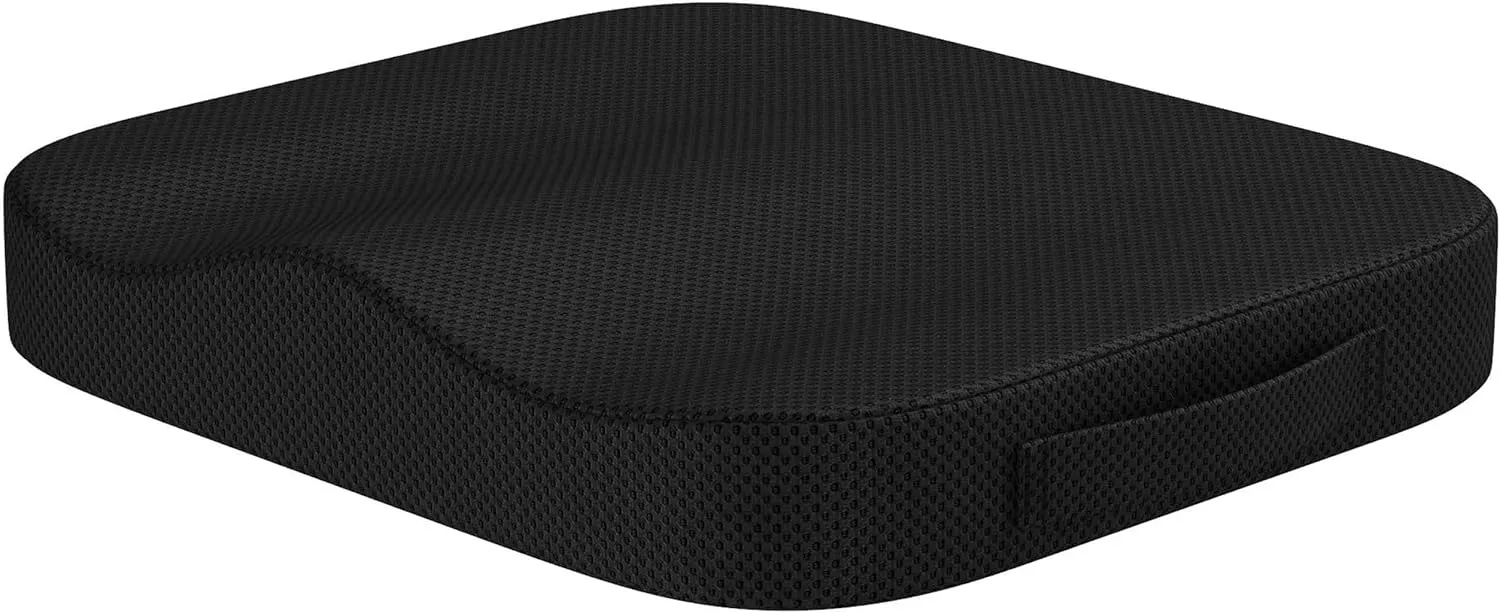 Bild von bonmedico ergonomisches Sitzkissen aus Memory Foam für Bürostuhl und Auto in Schwarz