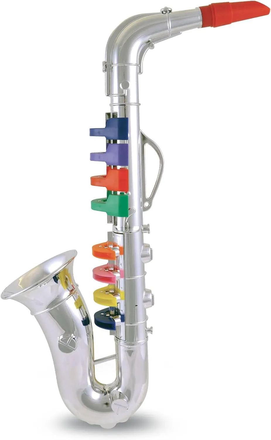Bild von Bontempi 4331 Saxophon in Blau mit 8 farbigen Tasten und einer Länge von 415 mm
