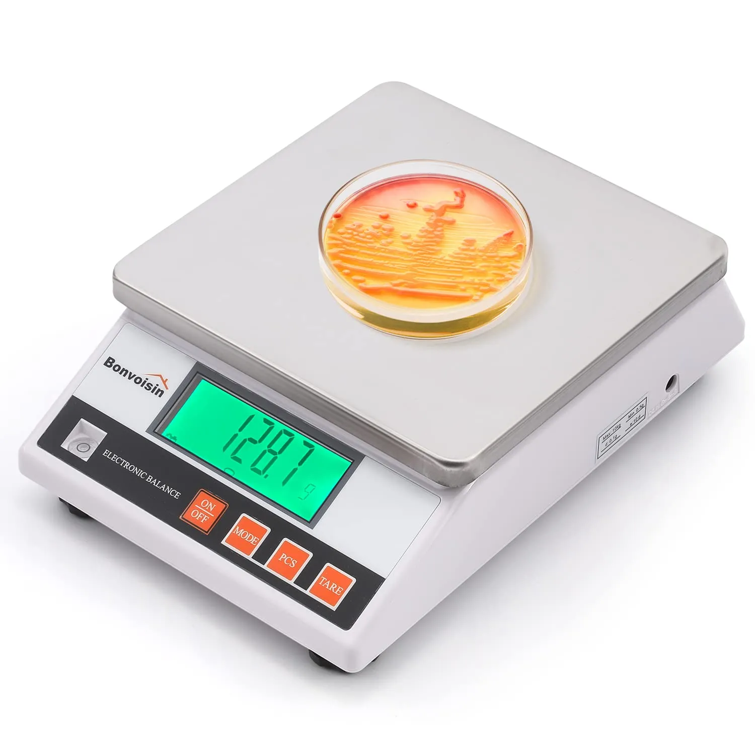 Bild von Bonvoisin Digitalwaage mit 10 kg und 0,1 g Genauigkeit, geeignet für Industrie und Küche, CE-zertifiziert