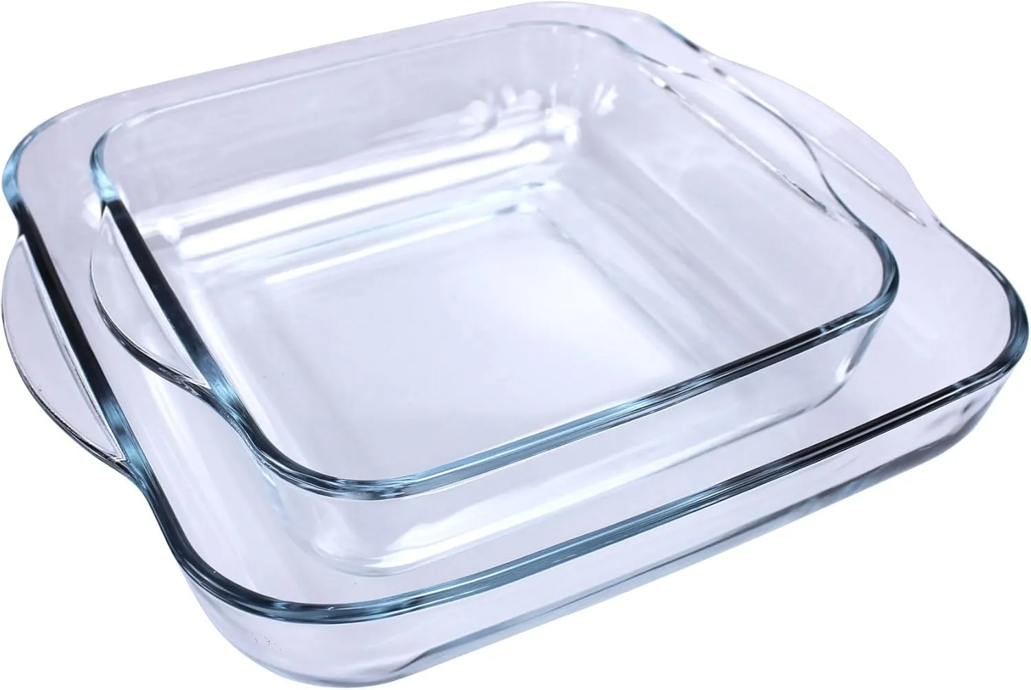 Bild von Borcam 2er Set eckige Auflaufformen in 28x28 cm und 22x22 cm