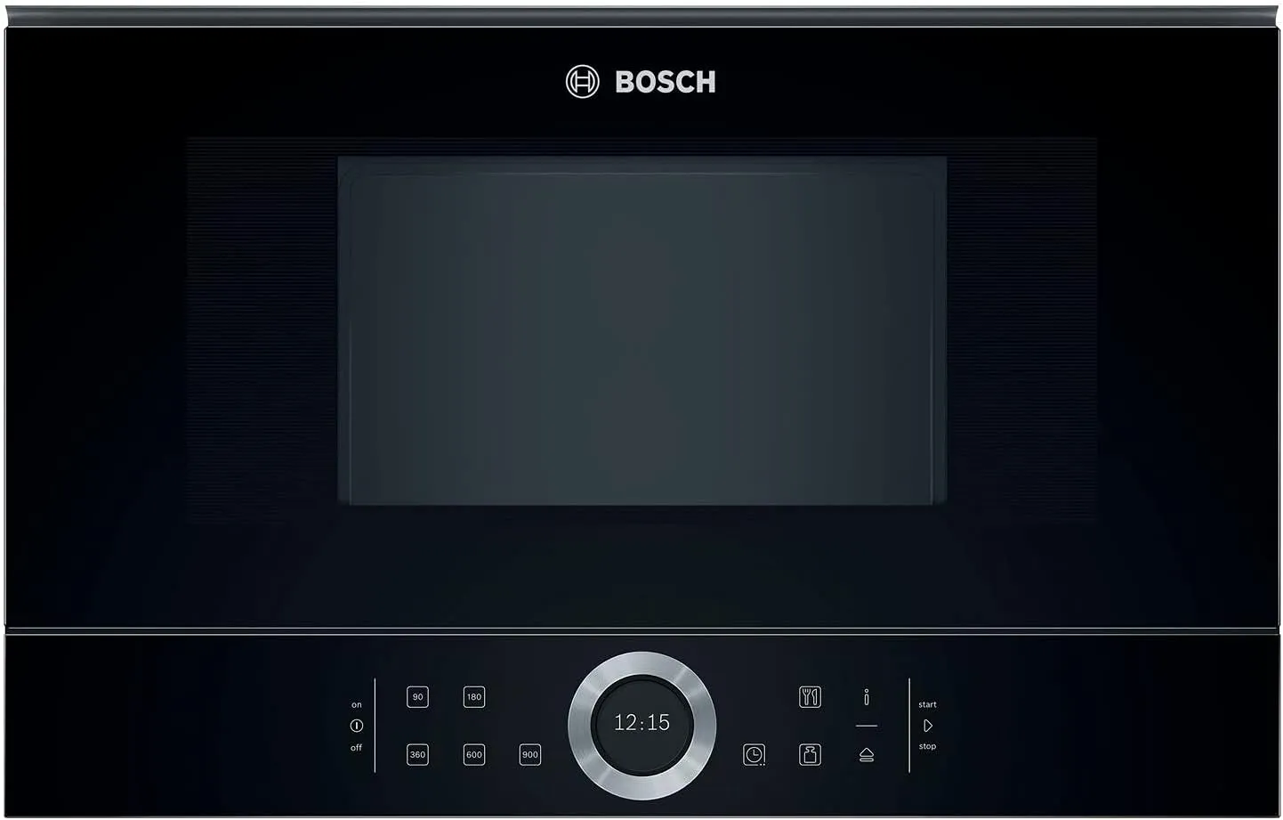 Bild von Bosch BFL634GB1 Serie 8 Einbau-Mikrowelle, 38 x 60 cm, 900 W, Türanschlag Links, AutoPilot 7 7 Automatikprogramme, Reinigungsunterstützung, TFT-Touchdisplay, LED-Beleuchtung gleichmäßige Ausleuchtung
