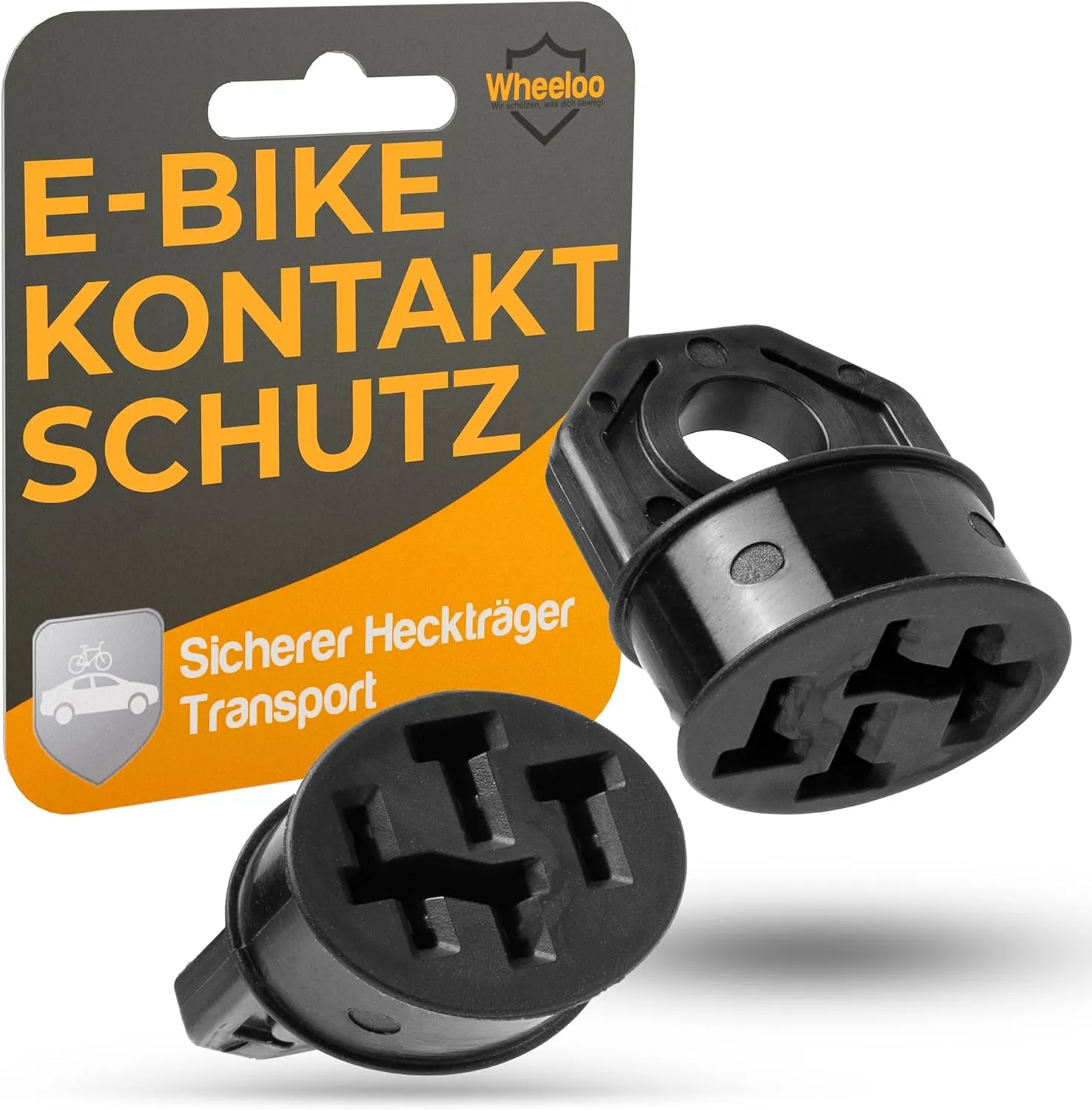 Bild von Bosch E-Bike Kontaktschutz Abdeckung Set mit 2 Teilen in Schwarz für Akku Zubehör