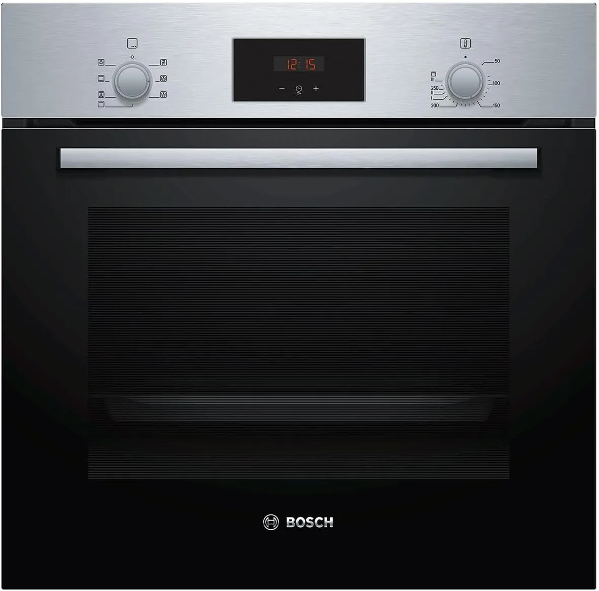 Bild von Bosch HBF133BR0 Serie 2 Einbau-Backofen mit 60 cm Breite, EcoClean Direct, 3D Heißluft, LED-Display, Schnellaufheizung und Kindersicherung in Schwarz