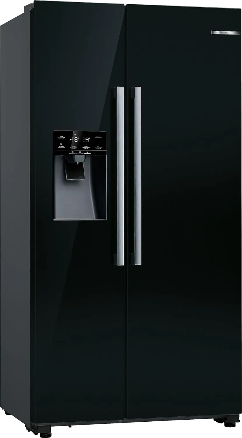 Bild von Bosch KAD93ABEP Serie 6 Side-by-Side Kühlschrank mit 371 Litern Kühl- und 191 Litern Gefriervolumen, Eis- und Wasserspender, No Frost und Wasseranschluss