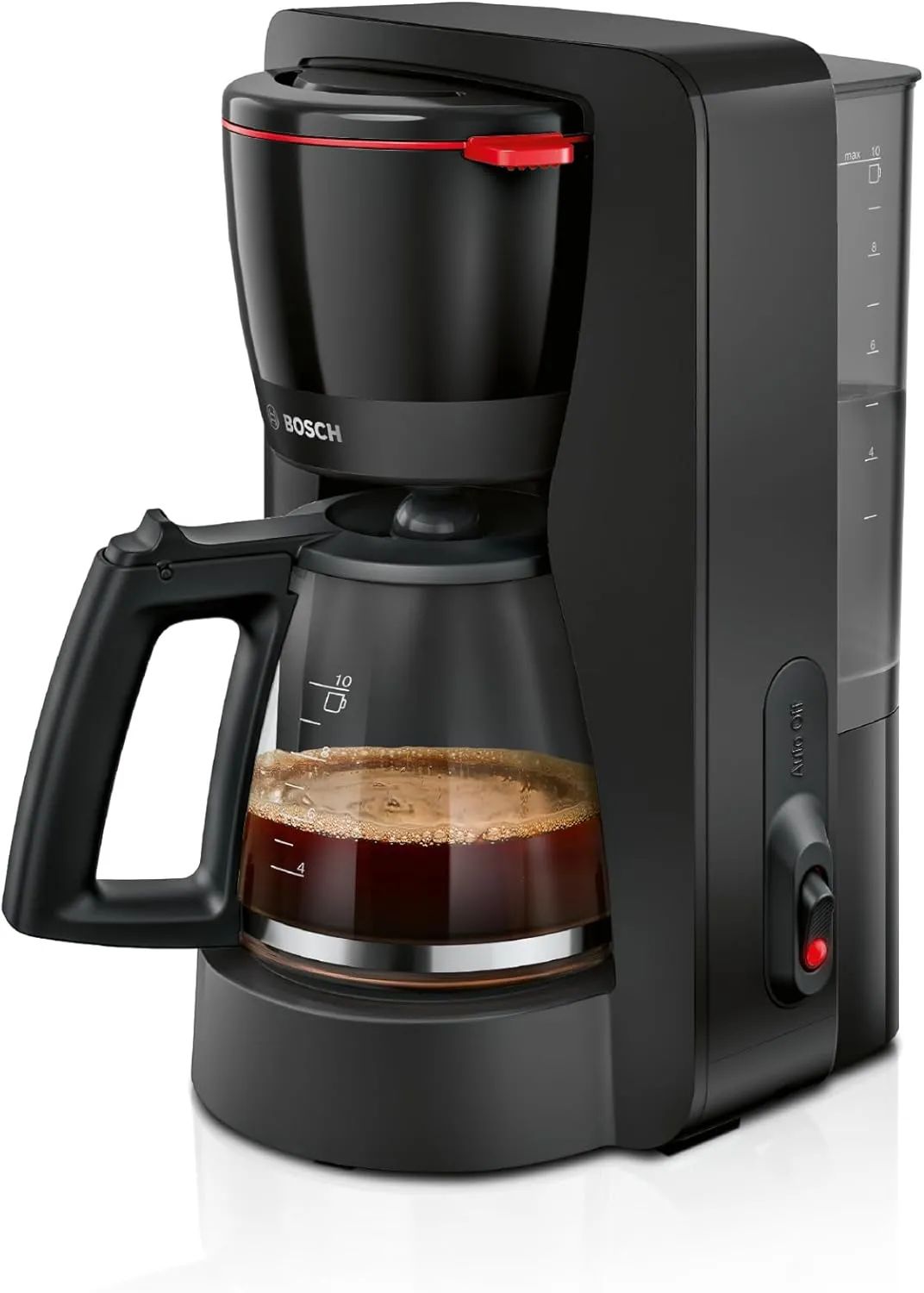 Bild von Bosch MyMoment TKA2M113 Filterkaffeemaschine mit 1,25 Litern für 10 bis 15 Tassen, Warmhaltefunktion, Tropfstopp und abnehmbarem Wassertank in Schwarz matt