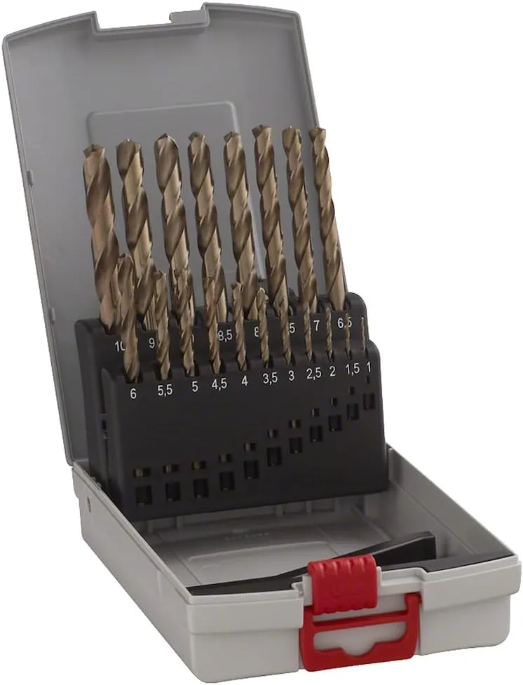 Bild von Bosch Professional 19-teiliges HSS-Cobalt Metallbohrer-Set für Edelstahl mit Durchmessern von 1 bis 10 mm