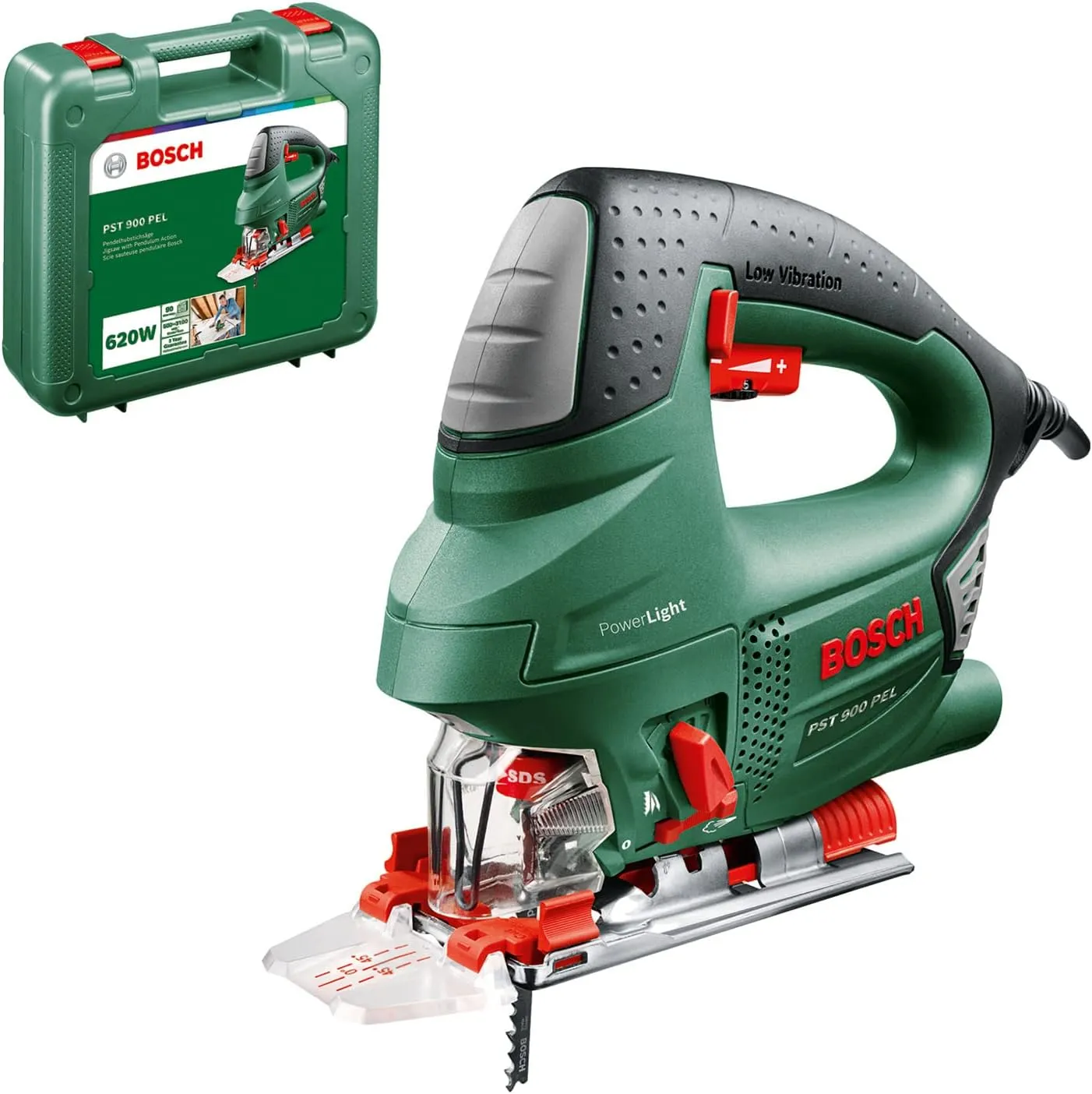 Bild von Bosch PST 900 PEL Stichsäge mit 620 Watt und Kunststoffkoffer