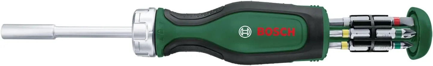Bild von Bosch Ratschenschraubendreher 12-teilig mit Bit Magazin und hohem Drehmoment