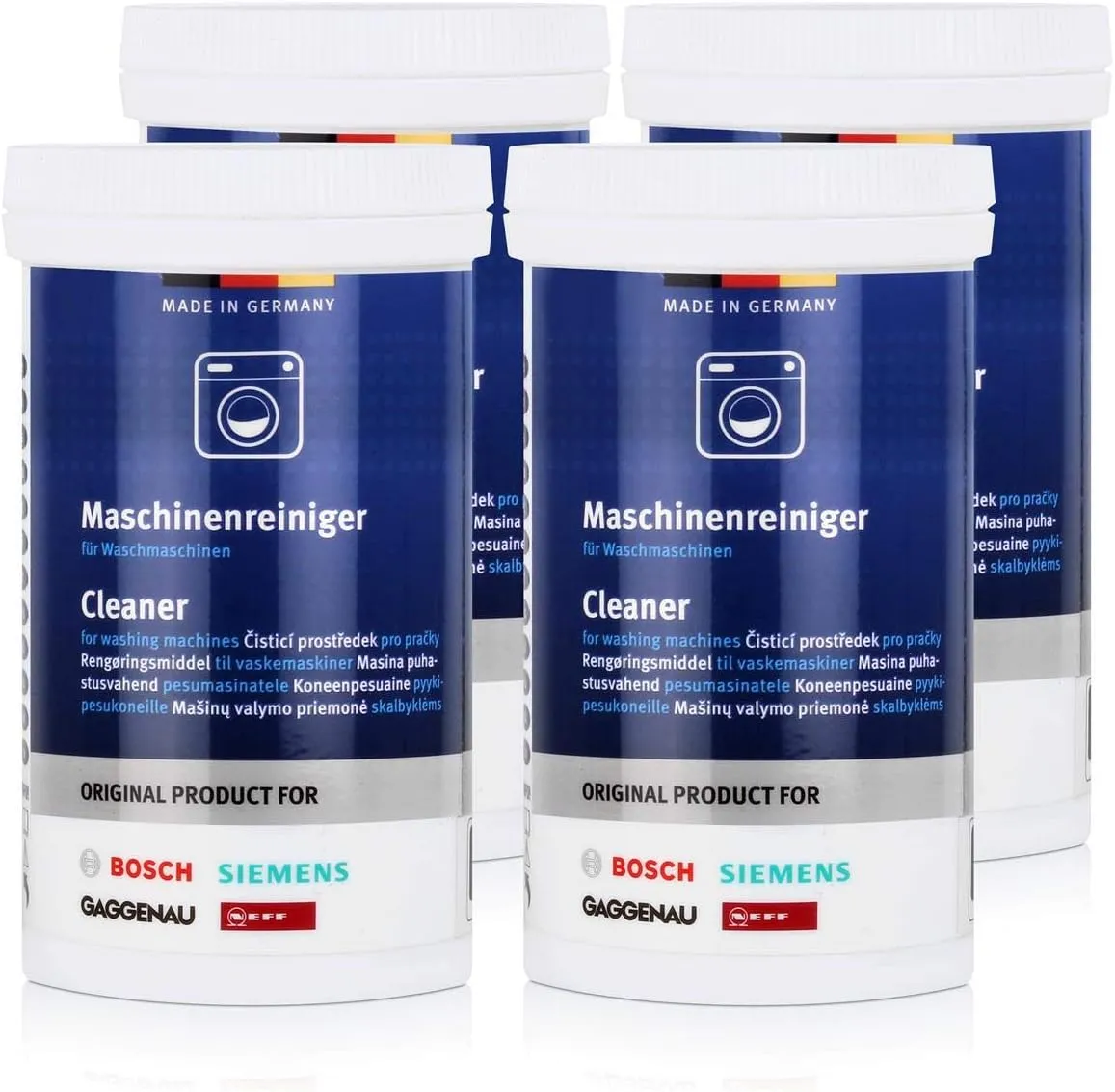 Bild von Bosch Waschmaschinenreiniger 311611 mit 200 g in der Packung mit 4 Stück