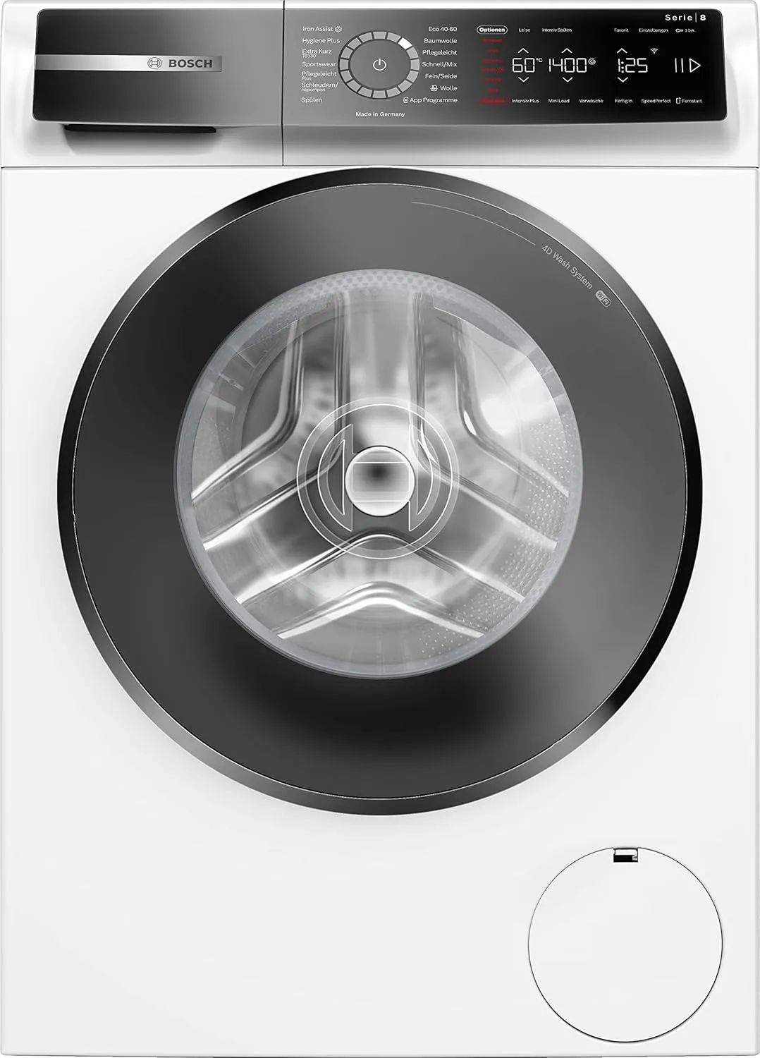 Bild von Bosch WGB244040 Serie 8 Waschmaschine mit 9 kg Fassungsvermögen und 1400 U/min, energie- und wassersparend, mit Dampffunktion und Mini Load