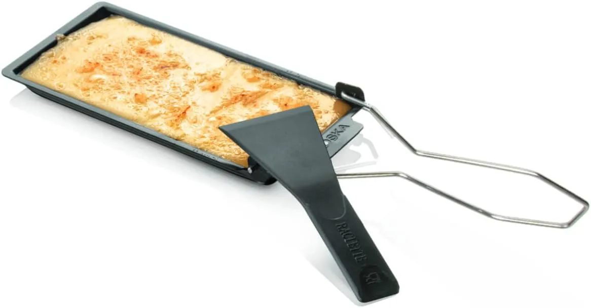 Bild von Boska Cheese Barbeclette Raclette aus Edelstahl in Schwarz mit den Maßen 175 x 85 x 10 mm