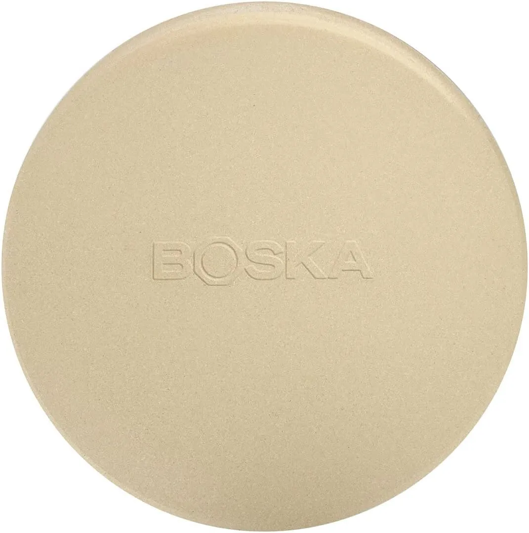 Bild von Boska Pizzastein Deluxe mit erhöhtem Rand aus Cordierit, Durchmesser 29,5 cm für Backofen und Grill