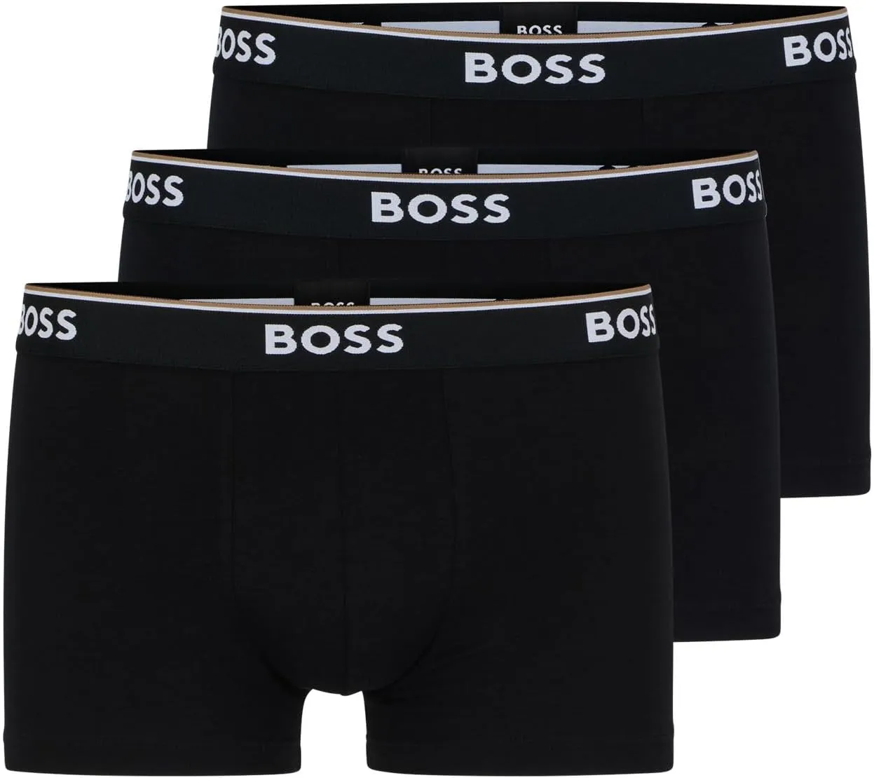 Bild von BOSS Herren Power Boxer Trunks im 3er Pack aus Baumwollstretch