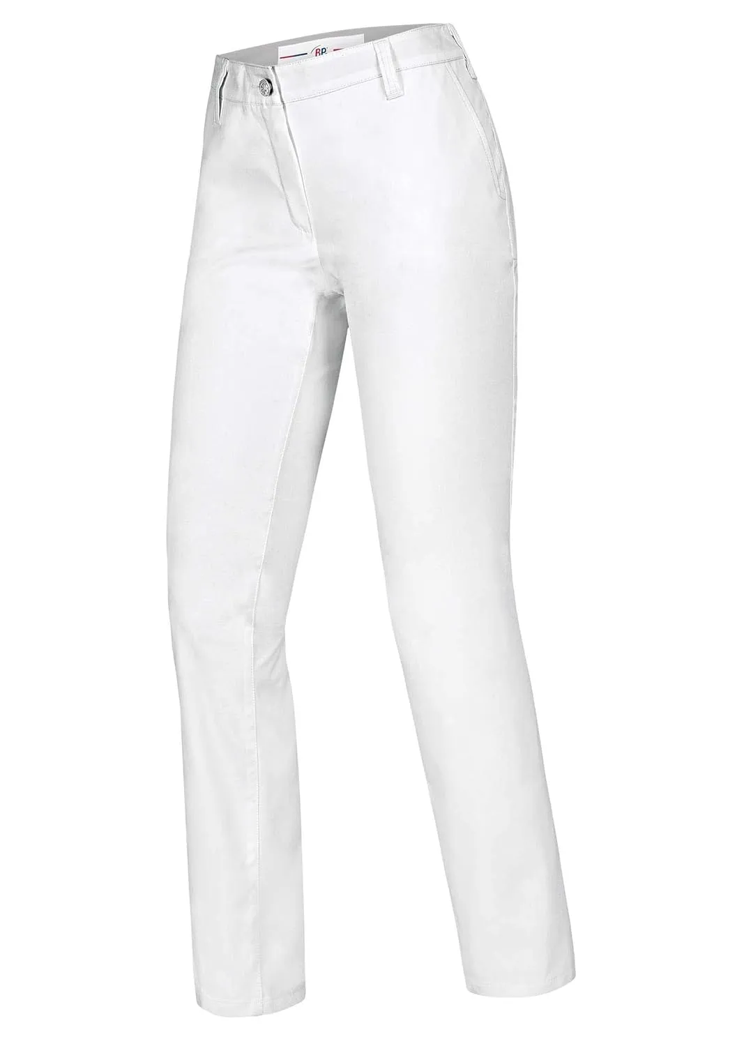 Bild von BP 1734 Frauen-Chinos in Weiß aus reiner Baumwolle mit Taschen und einem Gewicht von 205 g/m² in Größe 44s