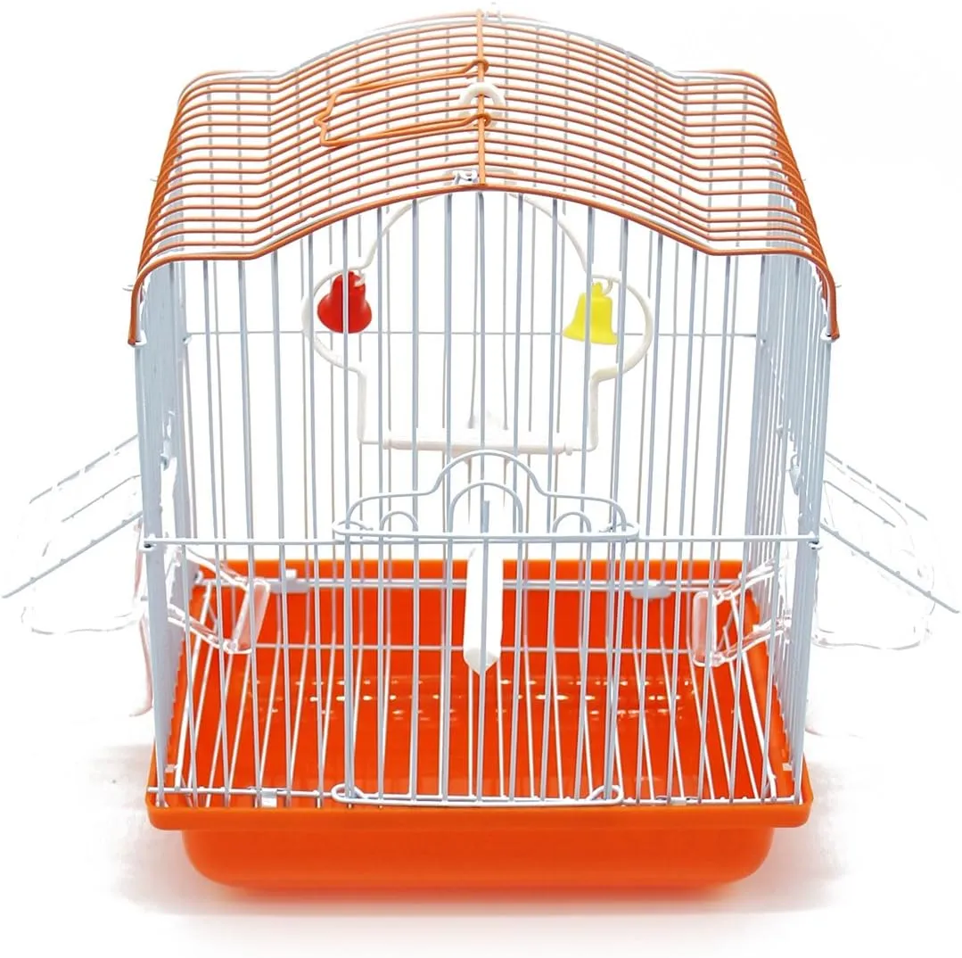 Bild von BPS Vogelkäfig aus Metall 22,5 x 17 x 28 cm mit Futterspender und Sitzstange, Artikelnummer BPS-1209