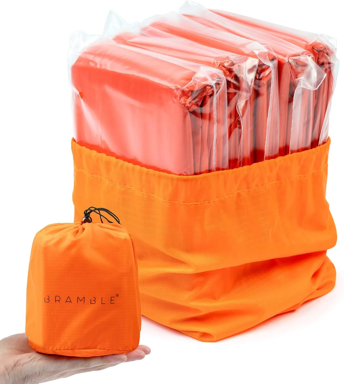 Bild von Bramble 5er Set Thermal Biwaksäcke für Outdoor und Notfälle, ultraleicht und wasserdicht