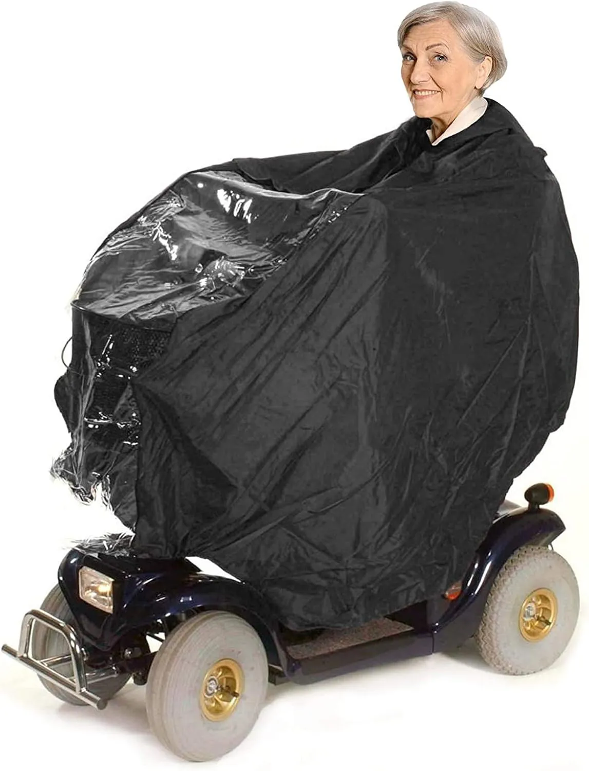 Bild von Bramble Universal Poncho für Elektromobile mit Kapuze und Sichtfenster, wetterfest und robust