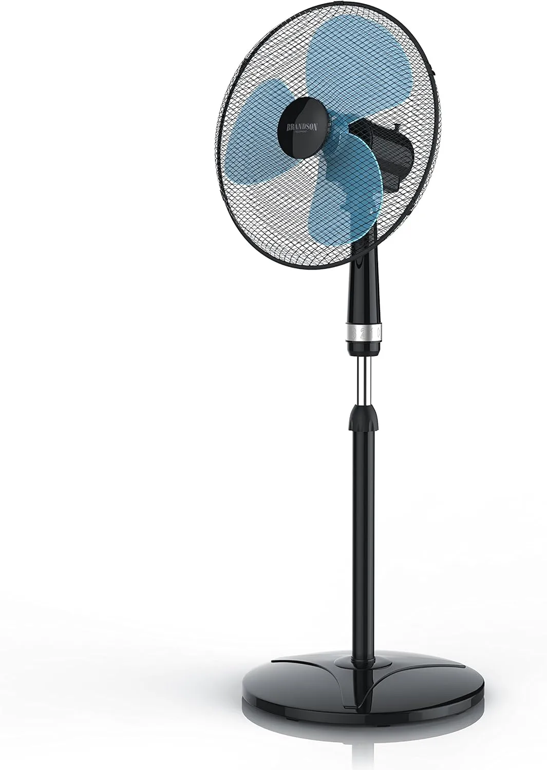 Bild von Brandson Standventilator 40 cm höhenverstellbar bis 122 cm mit 3 Geschwindigkeitsstufen und 80° Oszillationsfunktion