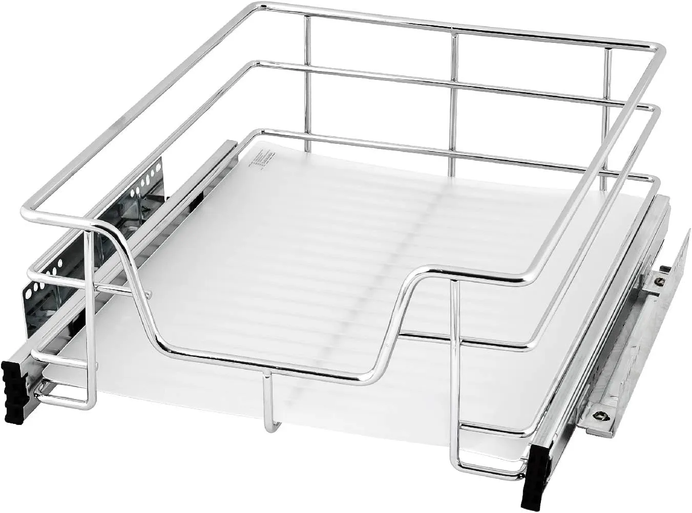 Bild von bremermann Teleskopschublade für 45 cm Schrank mit Einlegeboden in Chrom